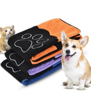 Microfiber Colorful Bath Towel for Pets